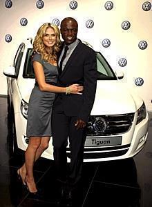 Vorstellung der neuen Tiguan Kampagne mit Heidi Klum und Seal im Volkswagen Automobilforum Berlin am 27. September 2007.